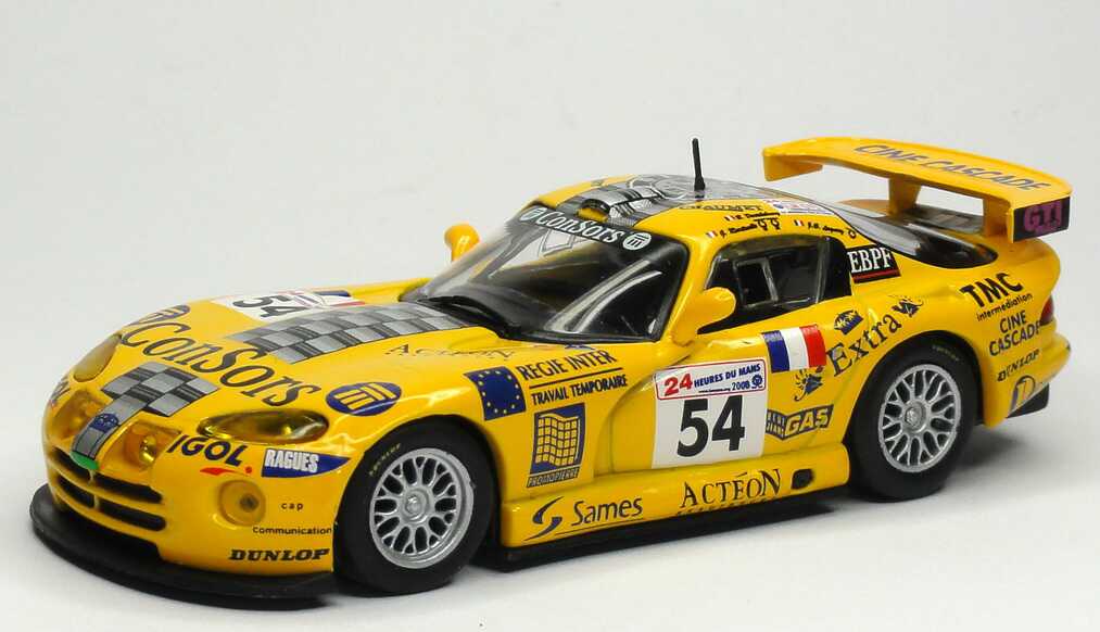 Foto 1:43 Chrysler Viper GTS-R 24h von Le Mans 2000 Paul-Belmondo-Racing, ConSors Nr.54, Lagniez / Martinolle / Derichebourg Ixo