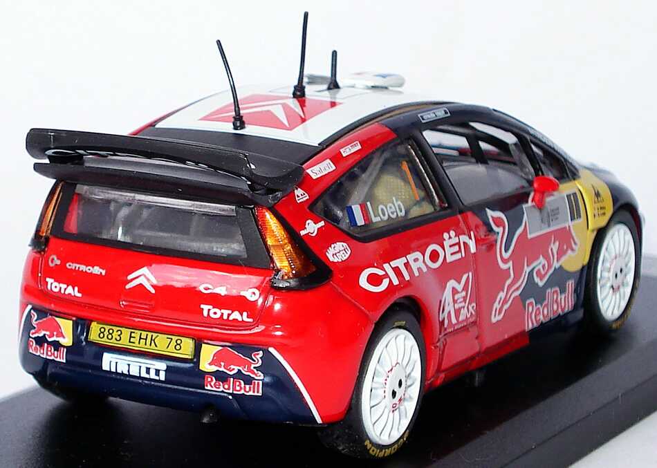 Foto 1:43 Citroen C4 WRC Rally Corsica 2008 Red Bull Nr.1, Loeb / Elena (Sieger) Solido 143420