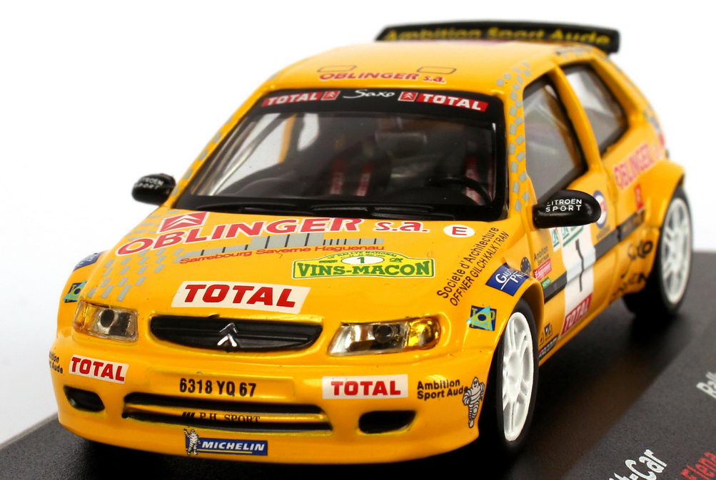 Foto 1:43 Citroen Saxo Kit-Car Rallye des Vins Macon 1999 Oblinger Nr.1, Loeb / Elena Ixo