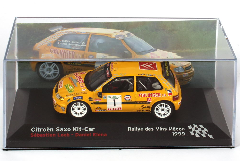 Foto 1:43 Citroen Saxo Kit-Car Rallye des Vins Macon 1999 Oblinger Nr.1, Loeb / Elena Ixo