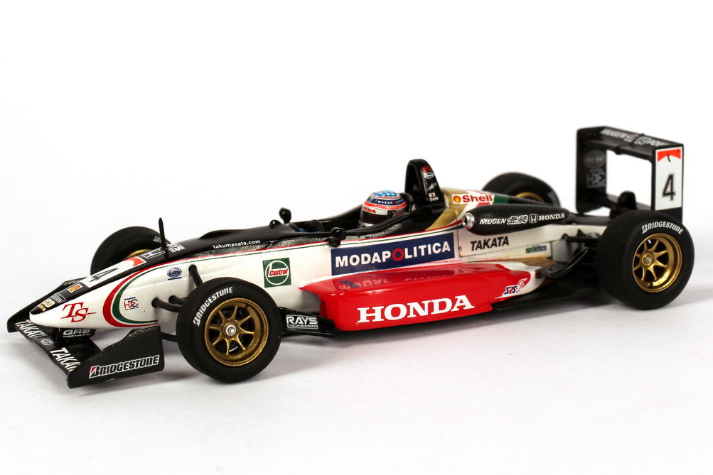 Foto 1:43 Dallara Mugen Honda F301 Formel 3 GB 2001 Zandvoort Masters Nr.4, Takuma Sato (Sieger, TS Collection No.9) Minichamps 518014309