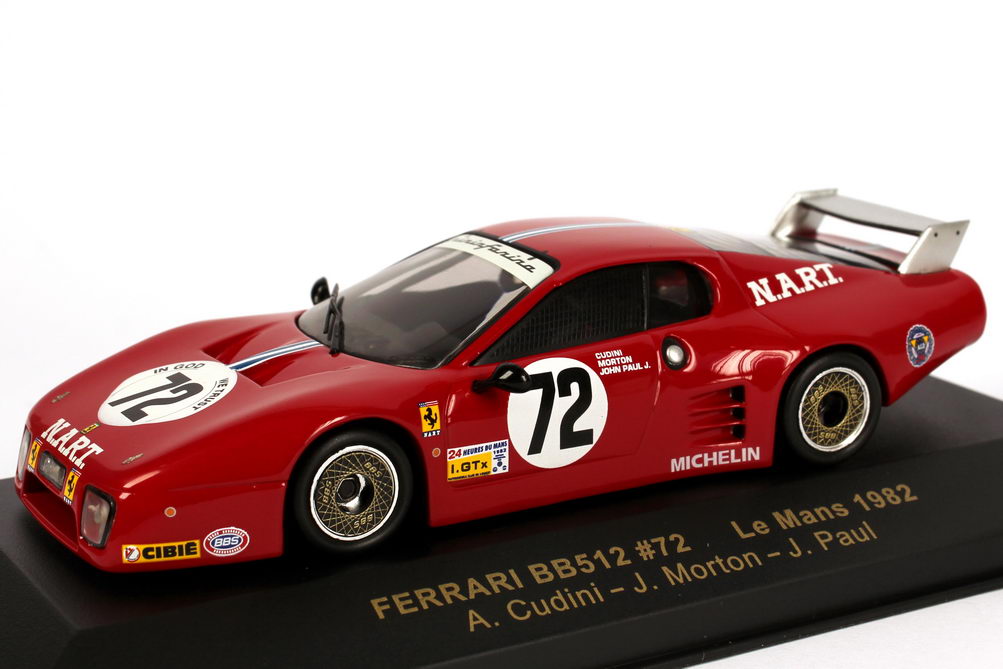 Foto 1:43 Ferrari 512BB Le Mans 24h von Le Mans 1982 N.A.R.T Nr.72, Cudini / Morton / Paul Ixo FER016
