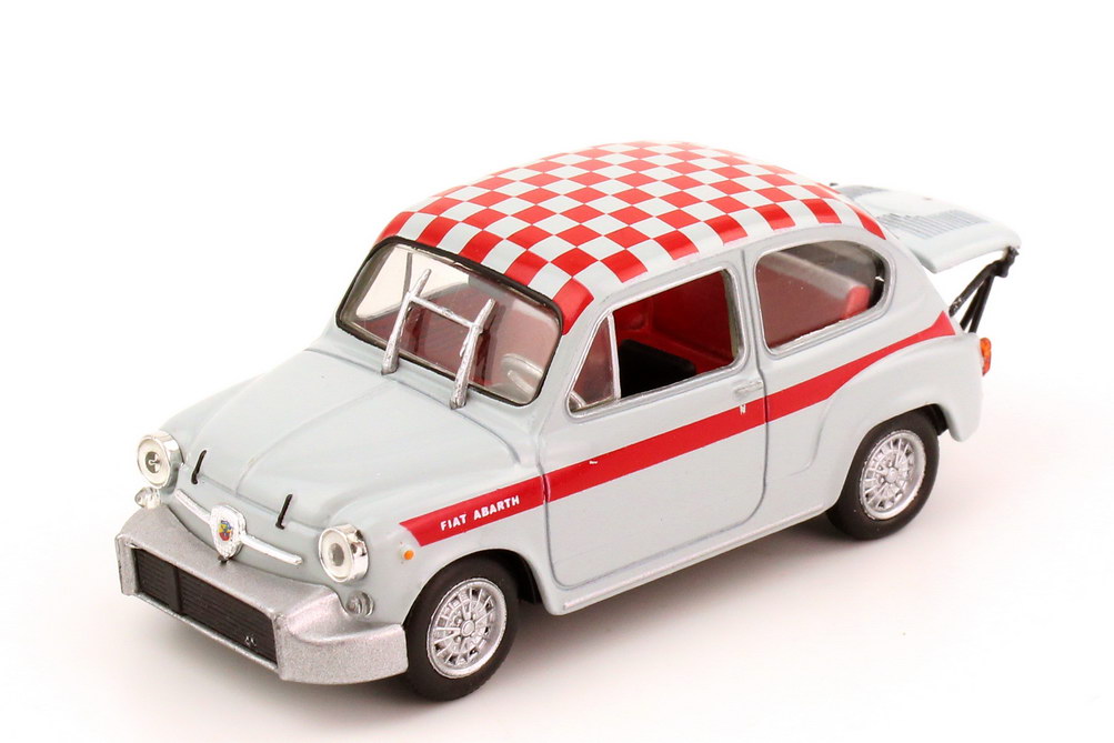 Foto 1:43 Fiat Abarth 1000 Berlina Corsa (1967) grau/rot Metro Hachette-Collection