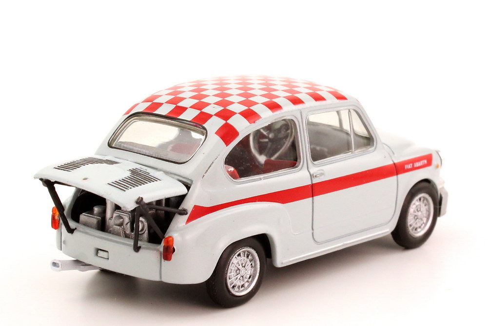 Foto 1:43 Fiat Abarth 1000 Berlina Corsa (1967) grau/rot Metro Hachette-Collection
