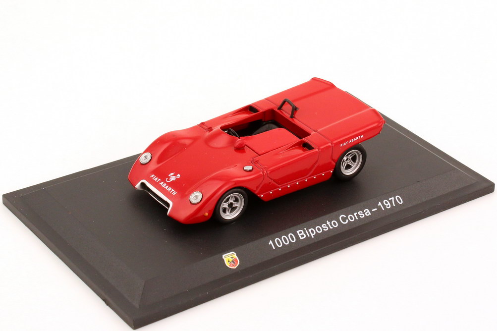Foto 1:43 Fiat Abarth 1000 Biposto Corsa (1970) rot Metro Hachette-Collection