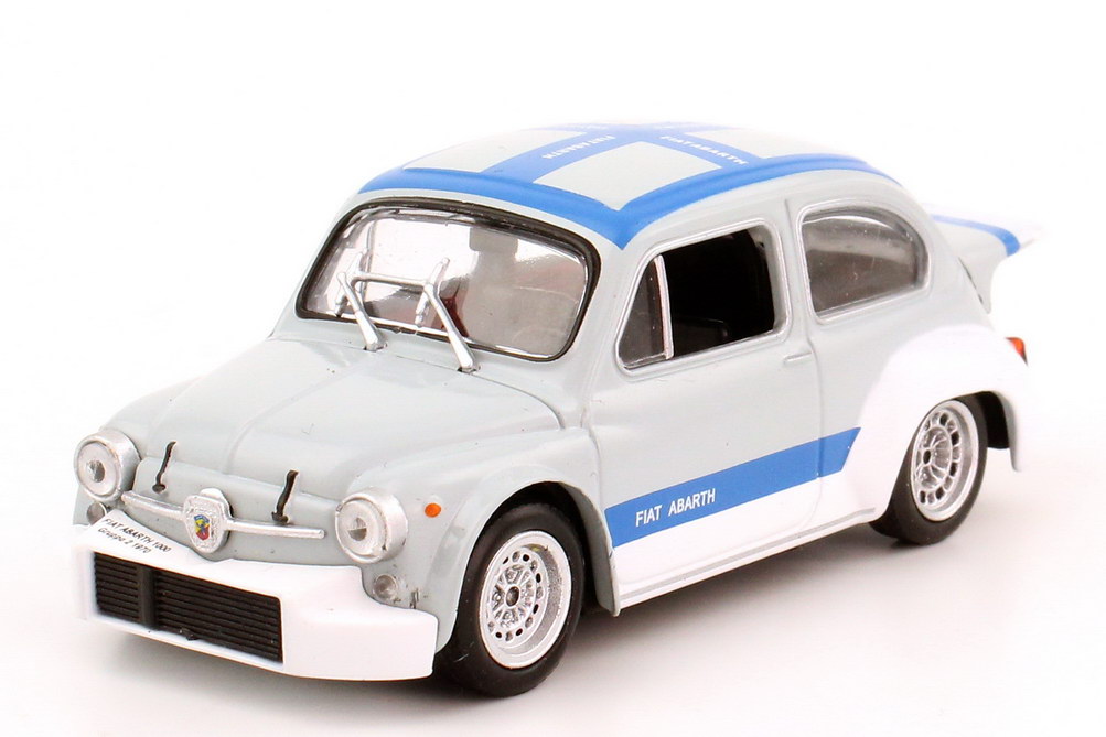 Foto 1:43 Fiat Abarth 1000 TCR Berlina Corsa Gr.2/70 (1970) grau/blau Metro Hachette-Collection