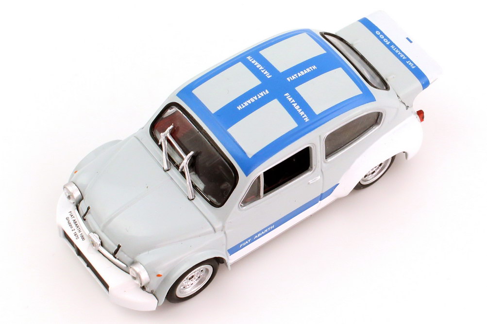 Foto 1:43 Fiat Abarth 1000 TCR Berlina Corsa Gr.2/70 (1970) grau/blau Metro Hachette-Collection