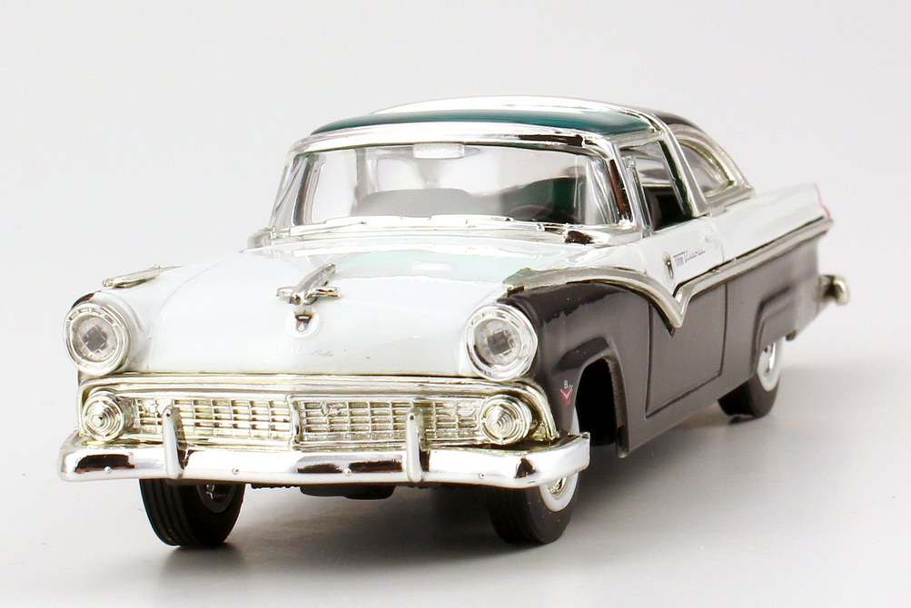 Foto 1:43 Ford Fairlane Crown Victoria Skyliner 1955 schwarz/weiß Yat Ming 94243-B