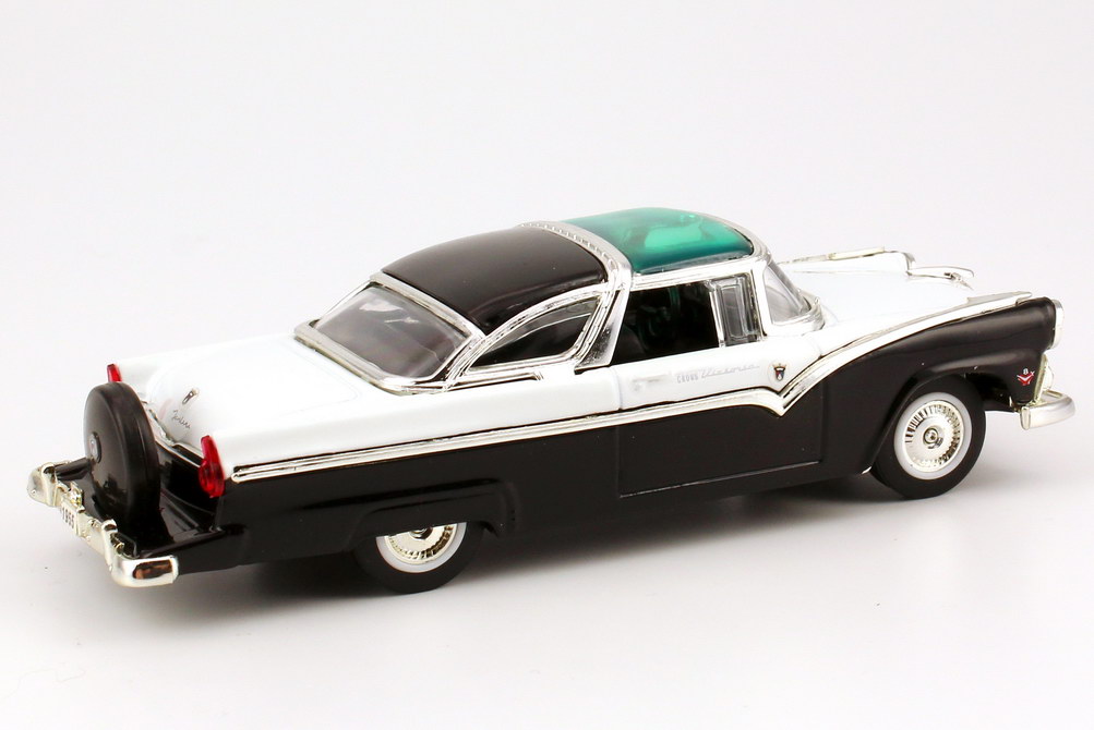 Foto 1:43 Ford Fairlane Crown Victoria Skyliner 1955 schwarz/weiß Yat Ming 94243-B