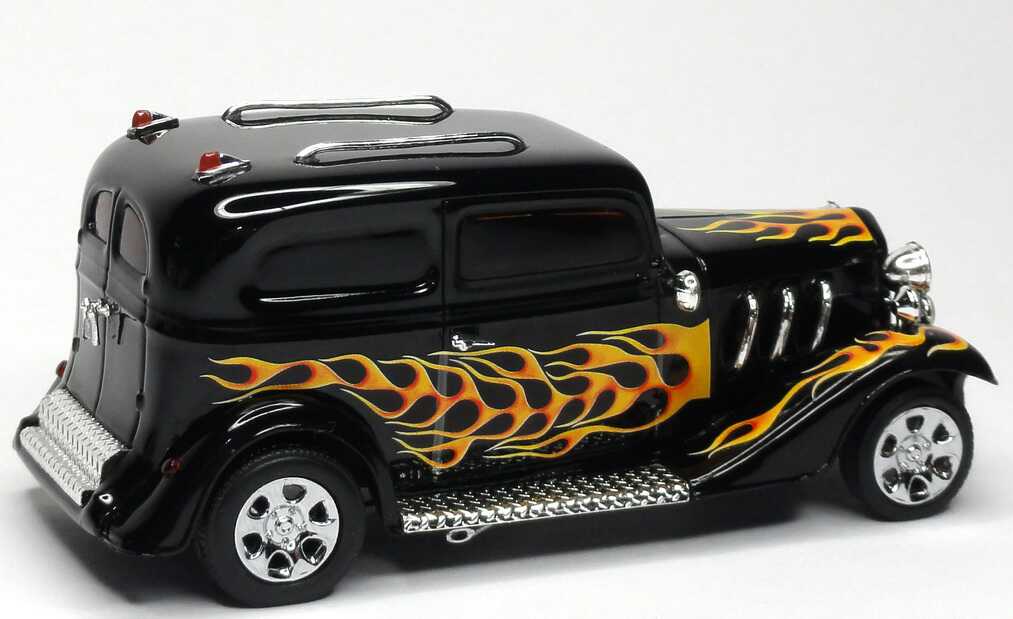 Foto 1:43 Ford Model B Hot Rod schwarz mit Flammen-Design Minichamps 400142260