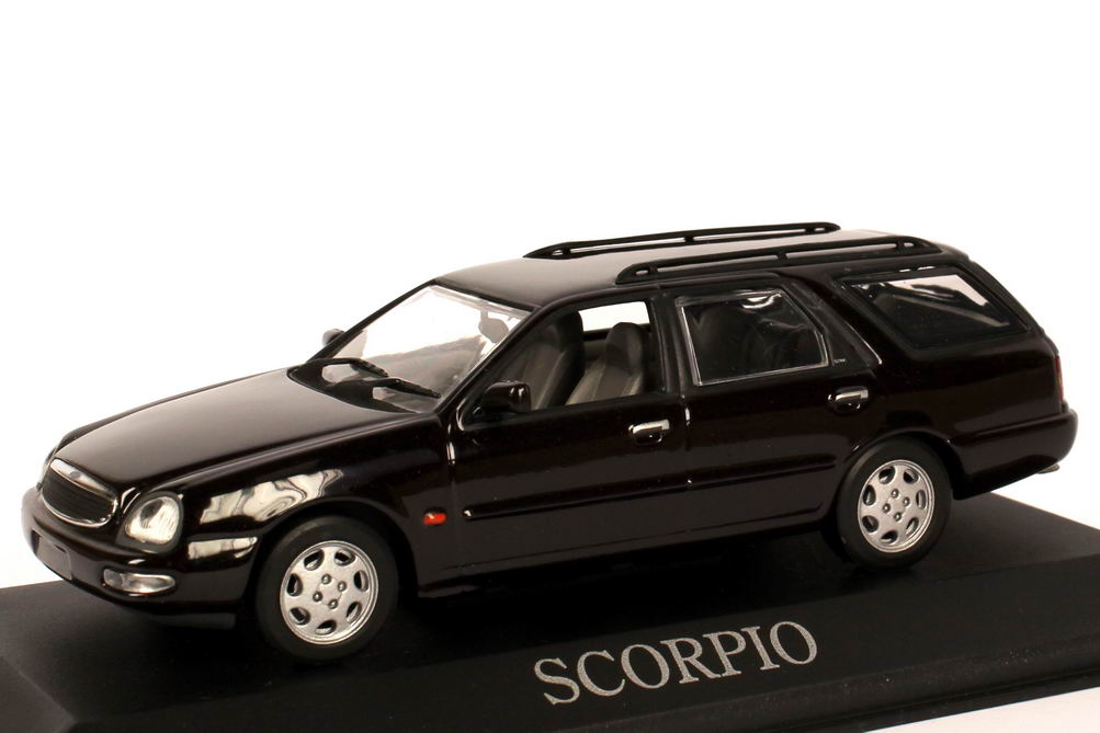 Foto 1:43 Ford Scorpio Turnier 1995 dunkel-violett-met. Werbemodell Minichamps