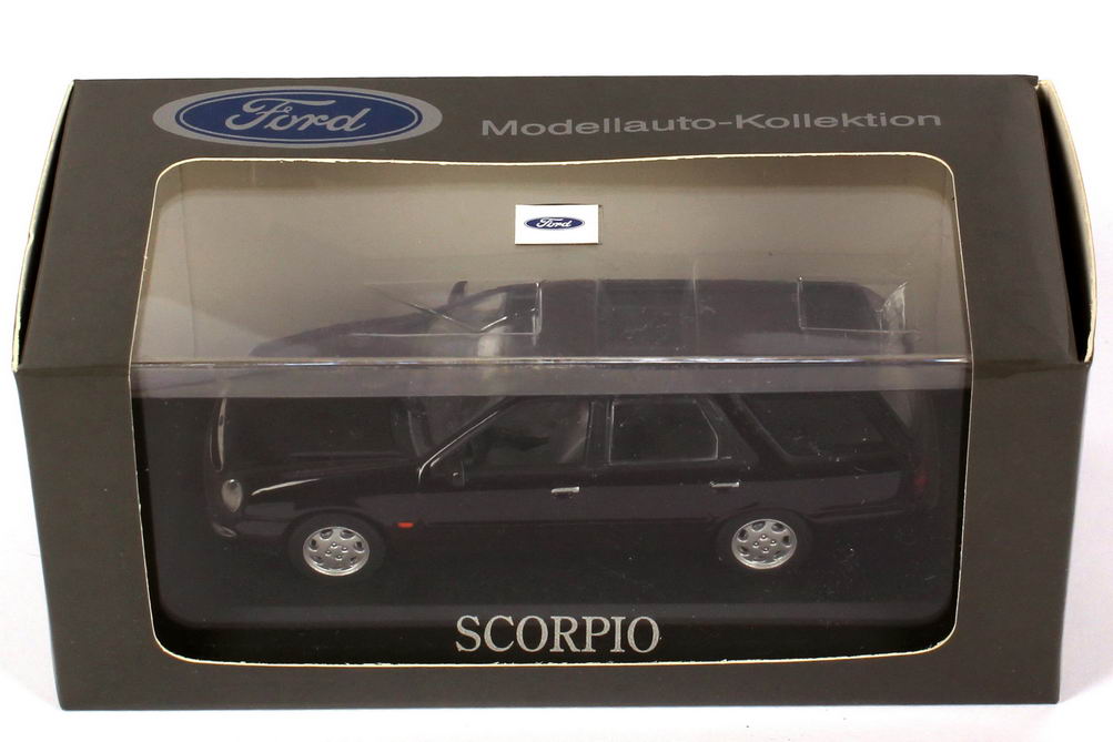 Foto 1:43 Ford Scorpio Turnier 1995 dunkel-violett-met. Werbemodell Minichamps