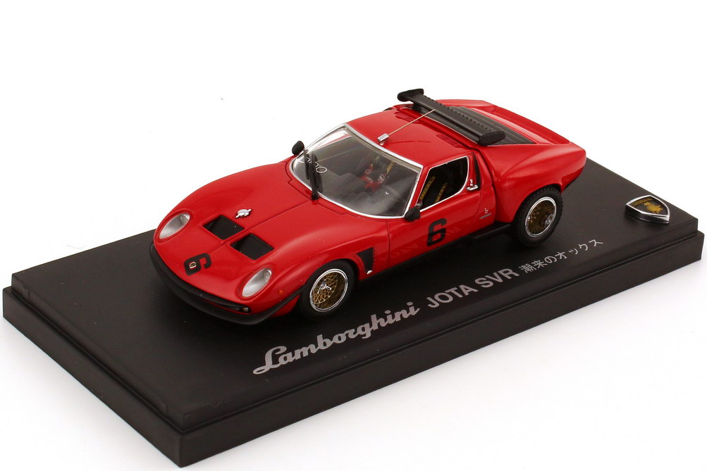 Foto 1:43 Lamborghini Jota SVR (Basis Miura) rot Nr.6 (Manga-Serie The Circuit Wolf) Kyosho 03201CW
