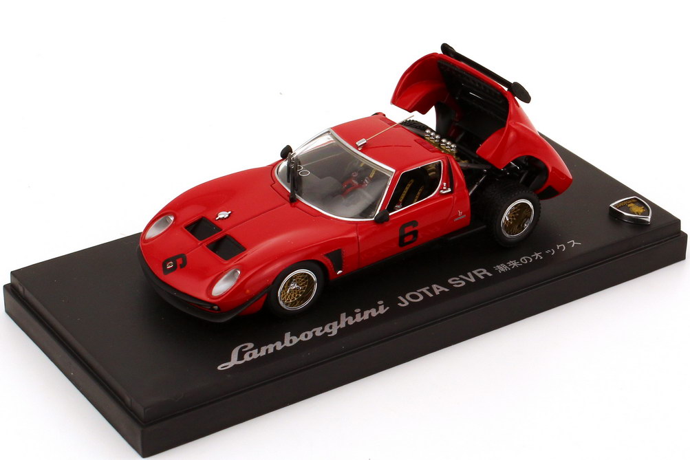 Foto 1:43 Lamborghini Jota SVR (Basis Miura) rot Nr.6 (Manga-Serie The Circuit Wolf) Kyosho 03201CW