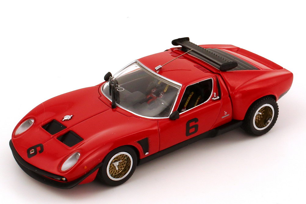 Foto 1:43 Lamborghini Jota SVR (Basis Miura) rot Nr.6 (Manga-Serie The Circuit Wolf) Kyosho 03201CW
