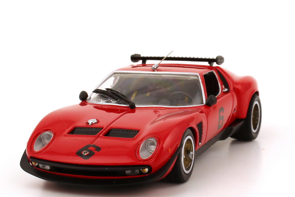 Foto 1:43 Lamborghini Jota SVR (Basis Miura) rot Nr.6 (Manga-Serie The Circuit Wolf) Kyosho 03201CW