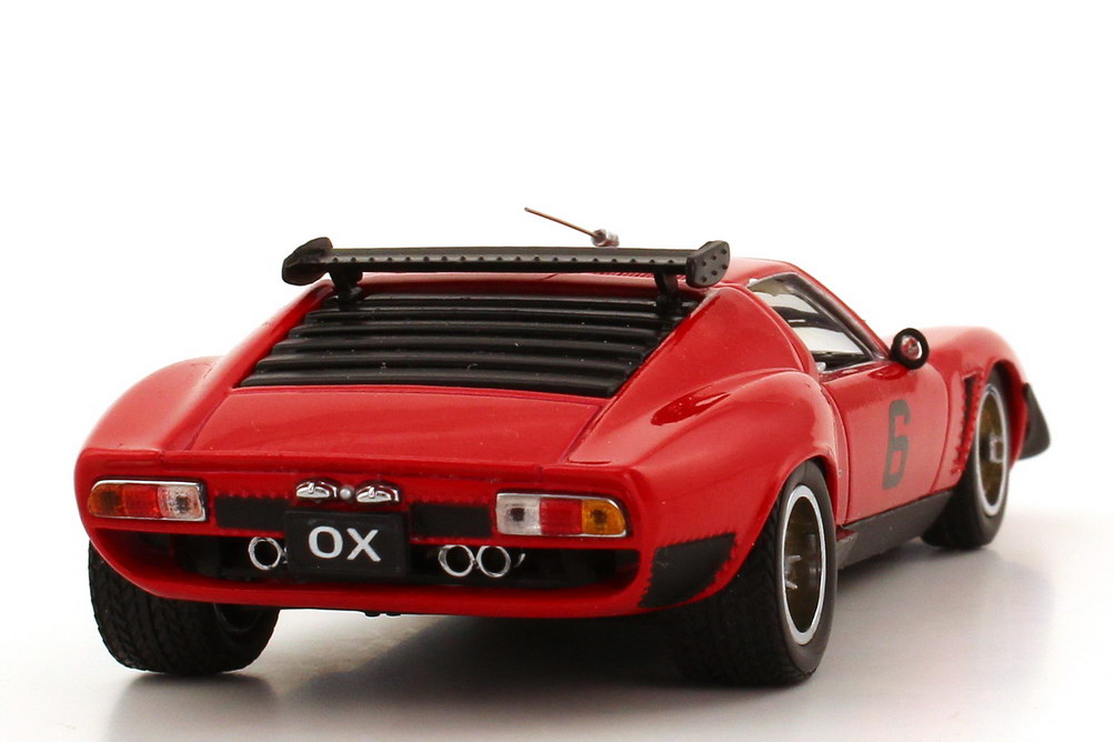 Foto 1:43 Lamborghini Jota SVR (Basis Miura) rot Nr.6 (Manga-Serie The Circuit Wolf) Kyosho 03201CW