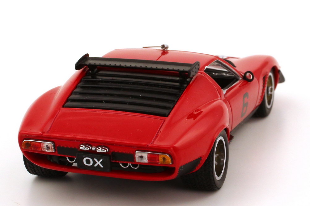 Foto 1:43 Lamborghini Jota SVR (Basis Miura) rot Nr.6 (Manga-Serie The Circuit Wolf) Kyosho 03201CW