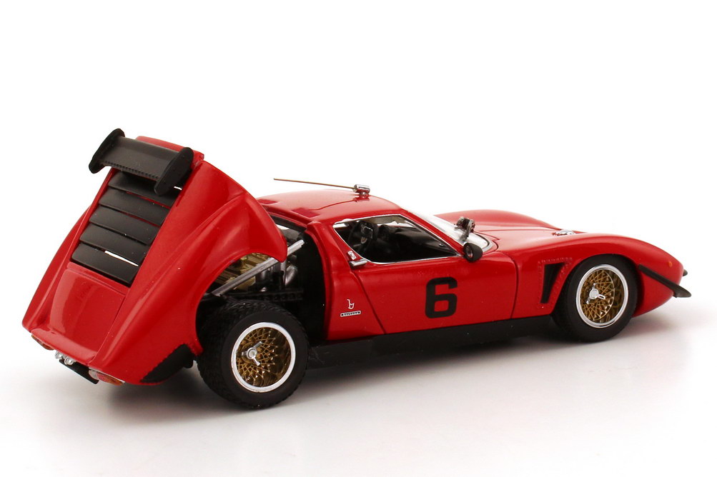 Foto 1:43 Lamborghini Jota SVR (Basis Miura) rot Nr.6 (Manga-Serie The Circuit Wolf) Kyosho 03201CW