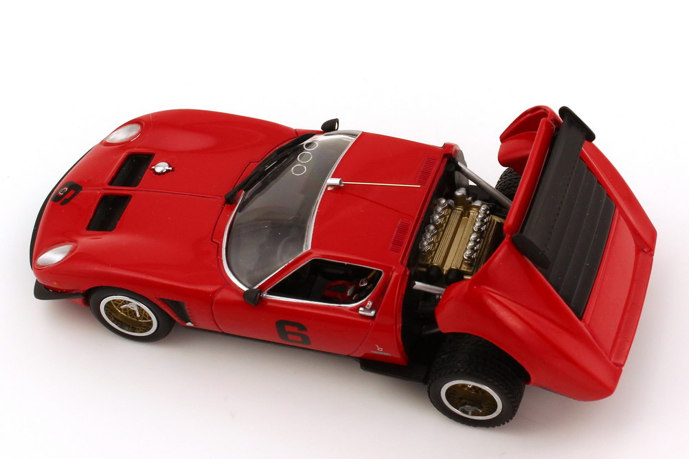 Foto 1:43 Lamborghini Jota SVR (Basis Miura) rot Nr.6 (Manga-Serie The Circuit Wolf) Kyosho 03201CW
