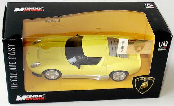 Foto 1:43 Lamborghini Miura Concept 2006 blaßgelb Mondo Motors 53/079