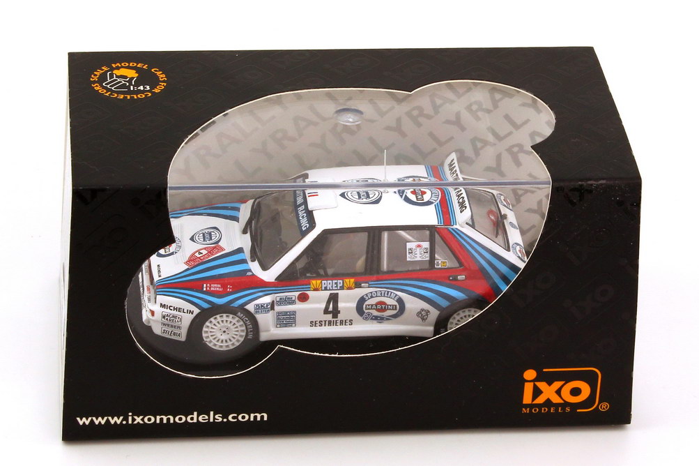 Foto 1:43 Lancia Delta HF Integrale Rally Monte Carlo 1992 Martini Nr.4 Auriol Occelli Siegerfahrzeug - Ixo SCR001