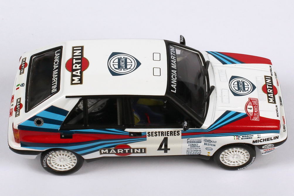 Foto 1:43 Lancia Delta Integrale Rally Monte Carlo 1989 Martini Nr.4, Biasion / Siviero (Siegerfahrzeug) Ixo SCR002