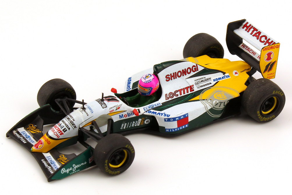 Foto 1:43 Lotus Mugen 107 C Formel 1 1994 Hitachi, Loctite Nr.11, Pedro Lamy Onyx 191