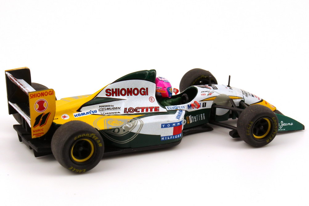 Foto 1:43 Lotus Mugen 107 C Formel 1 1994 Hitachi, Loctite Nr.11, Pedro Lamy Onyx 191