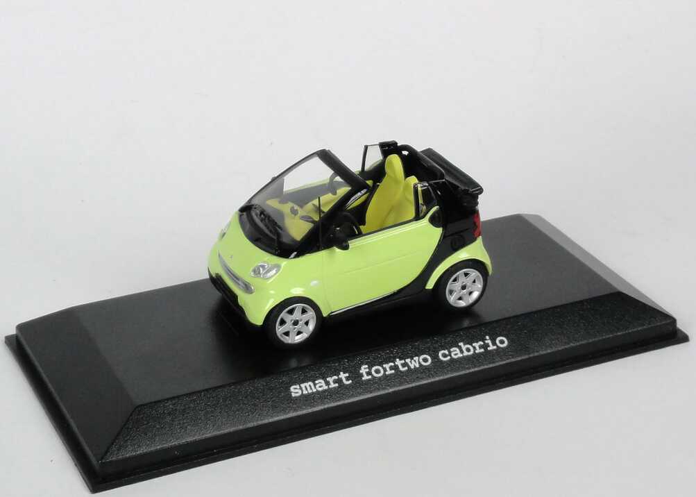 Foto 1:43 MCC Smart Cabrio stream-green/black + Bodypanels in jack-black Werbemodell Minichamps 0012412V001C49Q00
