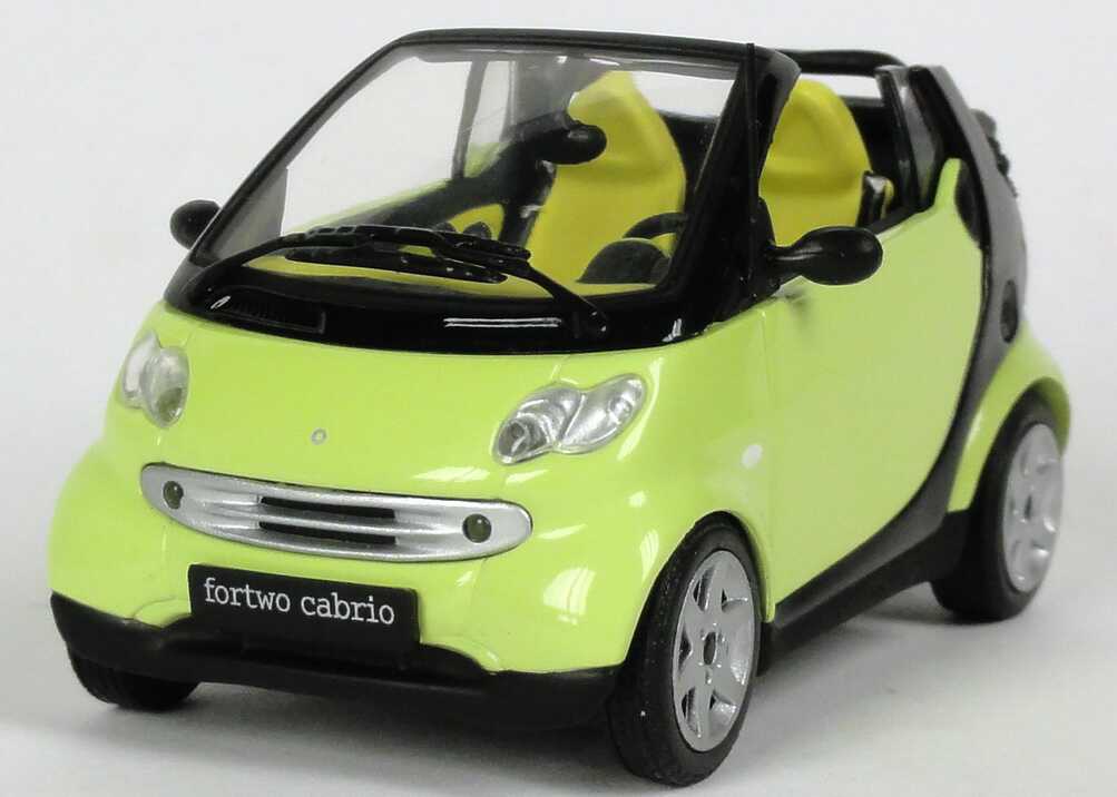 Foto 1:43 MCC Smart Cabrio stream-green/black + Bodypanels in jack-black Werbemodell Minichamps 0012412V001C49Q00