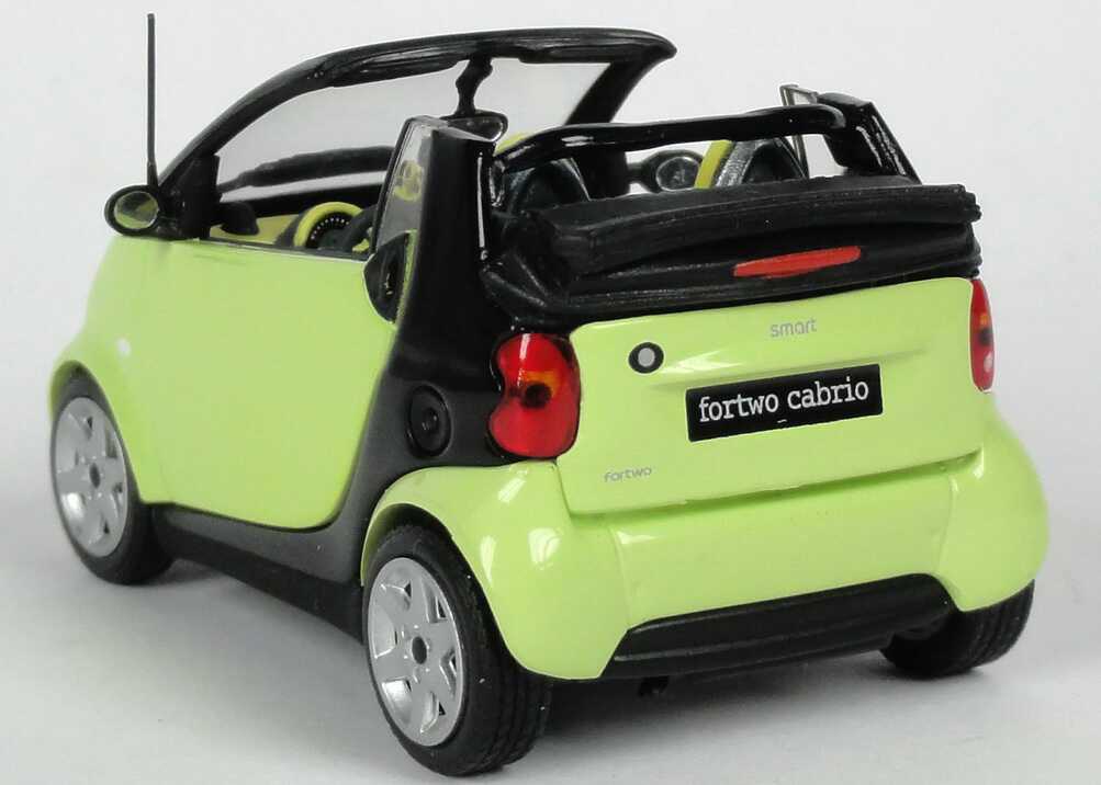 Foto 1:43 MCC Smart Cabrio stream-green/black + Bodypanels in jack-black Werbemodell Minichamps 0012412V001C49Q00