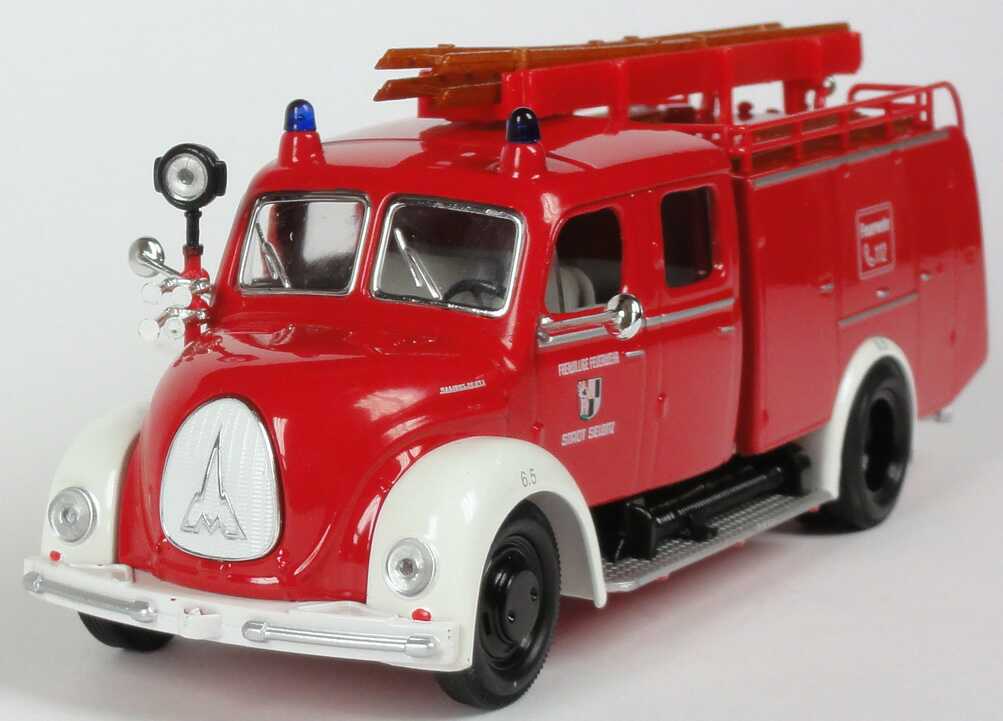 Foto 1:43 Magirus Mercur Rundhauber TLF 16 (1961) Freiw. Feuerwehr Stadt Selbitz Yat Ming 43010