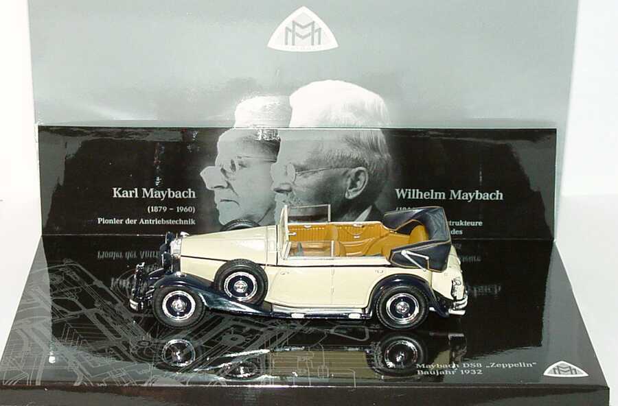 Foto 1:43 Maybach DS8 Cabrio Zeppelin beige/schwarz Werbemodell Minichamps B66040309