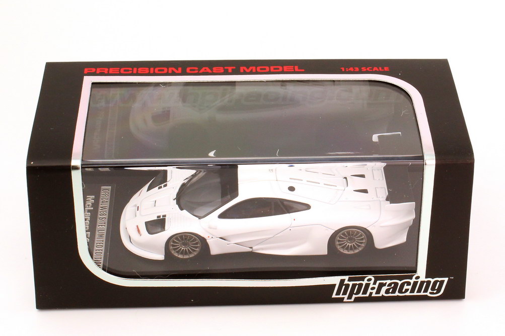 Foto 1:43 McLaren F1 GTR Plain-Color-Model weiß hpi-racing 8194