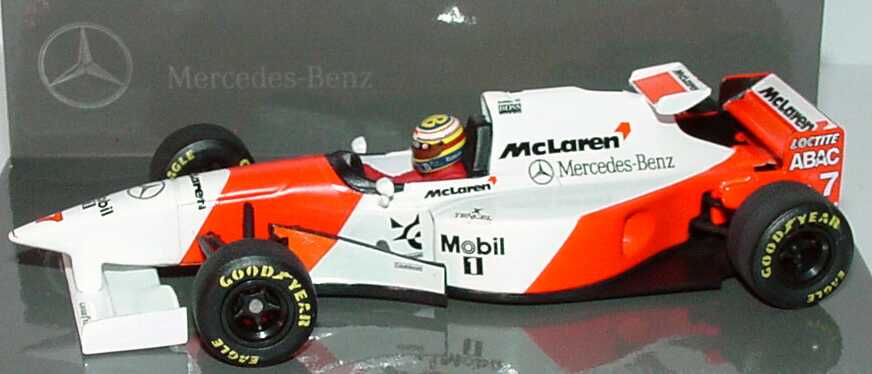 Foto 1:43 McLaren Mercedes MP4/10 Formel 1 1995 Nr.7, Marc Blundell Werbemodell Minichamps B66005032