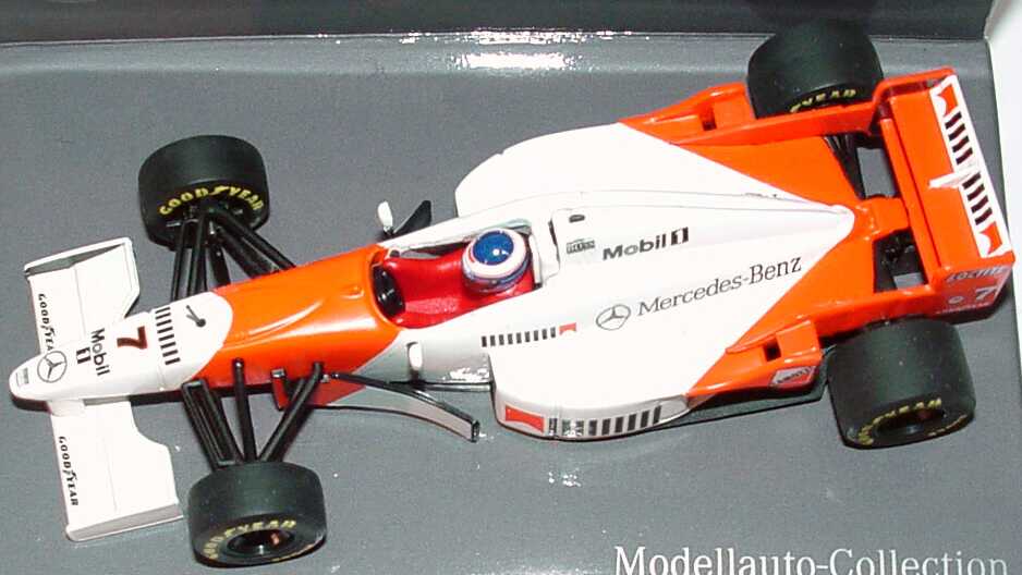 Foto 1:43 McLaren Mercedes MP4/11 Formel 1 1996 Nr.7, Mika Hakkinen Werbemodell Minichamps B66005905