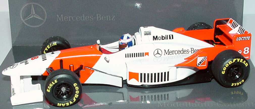 Foto 1:43 McLaren Mercedes MP4/11 Formel 1 1996 Nr.8, David Couldhard Werbemodell Minichamps B66005906