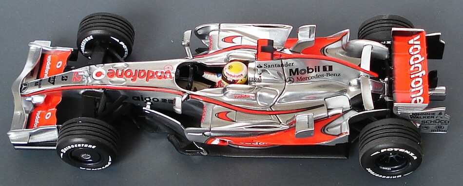 Foto 1:43 McLaren Mercedes MP 4-23 Formel 1 2008 Vodafone Nr.22, Lewis Hamilton (World Champion in Sammlerbox)Werbemodell Minichamps B66962422