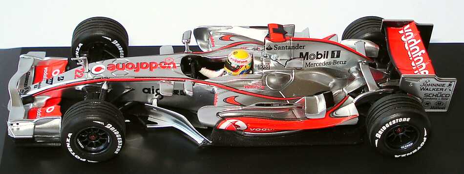 Foto 1:43 McLaren Mercedes MP 4-23 Formel 1 2008 Showcar, Lewis Hamilton Werbemodell Minichamps B66960003