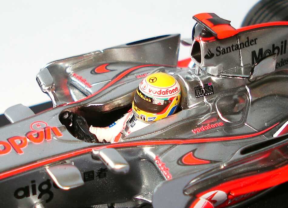 Foto 1:43 McLaren Mercedes MP 4-23 Formel 1 2008 Showcar, Lewis Hamilton Werbemodell Minichamps B66960003