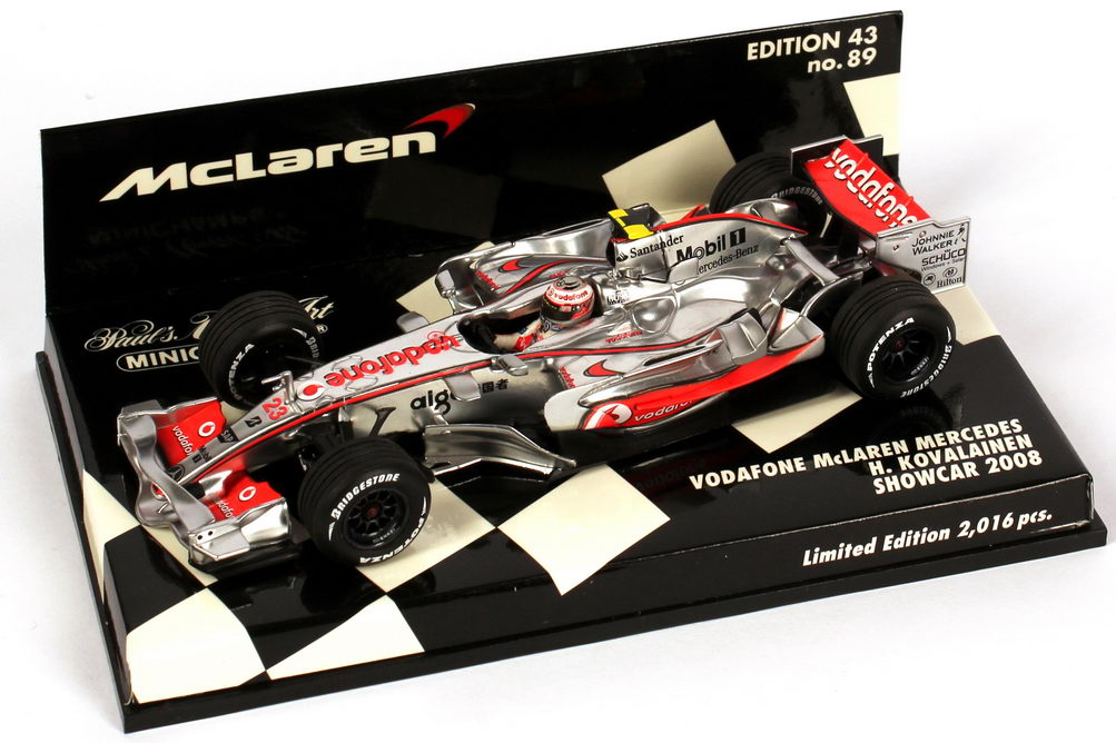 Foto 1:43 McLaren Mercedes MP 4-23 Showcar Formel 1 2008 Vodafone, Heikki Kovalainen Minichamps 530084393