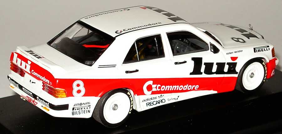Foto 1:43 Mercedes-Benz 190E 2.3-16 DTM 1986 Lui, Commodore Nr.8, Volker Weidler Minichamps B66040445