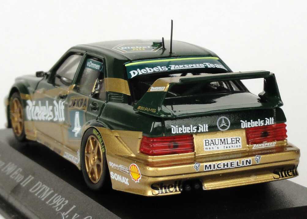 Foto 1:43 Mercedes-Benz 190E 2.5-16 Evolution II DTM 1993 Zakspeed-Diebels Nr.4, van Ommen Minichamps