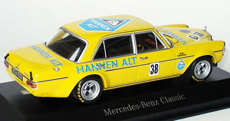 Foto 1:43 Mercedes-Benz 300SEL 6.8 AMG Hannen Alt Nr.38, Heyer / Schickentanz (Hockenheim AvD-MHSTC Saison Finale 1971) Werbemodell Minichamps B66040581