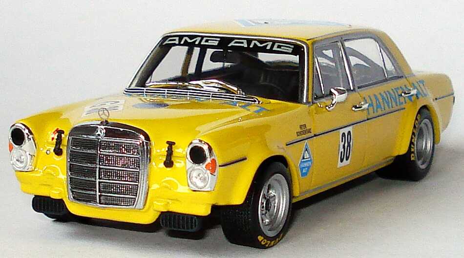 Foto 1:43 Mercedes-Benz 300SEL 6.8 AMG Hannen Alt Nr.38, Heyer / Schickentanz (Hockenheim AvD-MHSTC Saison Finale 1971) Werbemodell Minichamps B66040581