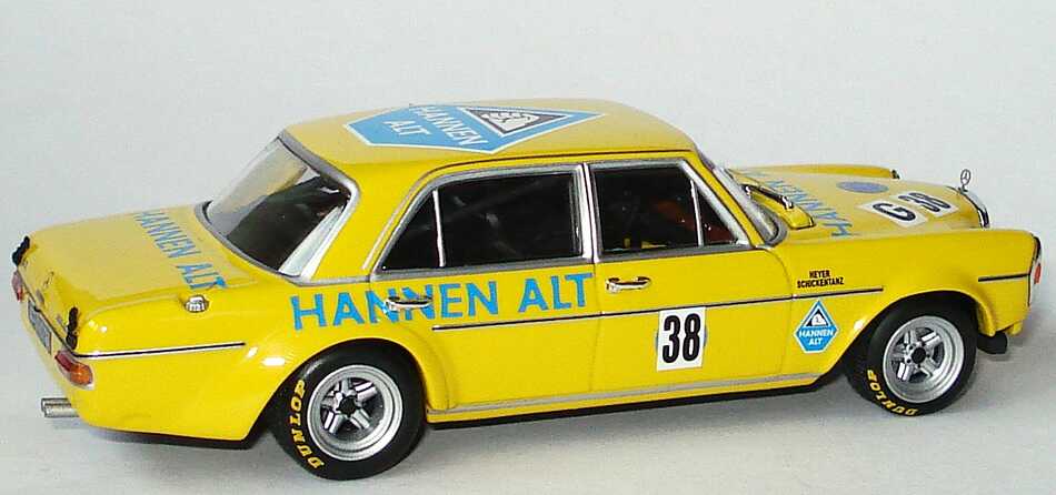 Foto 1:43 Mercedes-Benz 300SEL 6.8 AMG Hannen Alt Nr.38, Heyer / Schickentanz (Hockenheim AvD-MHSTC Saison Finale 1971) Werbemodell Minichamps B66040581
