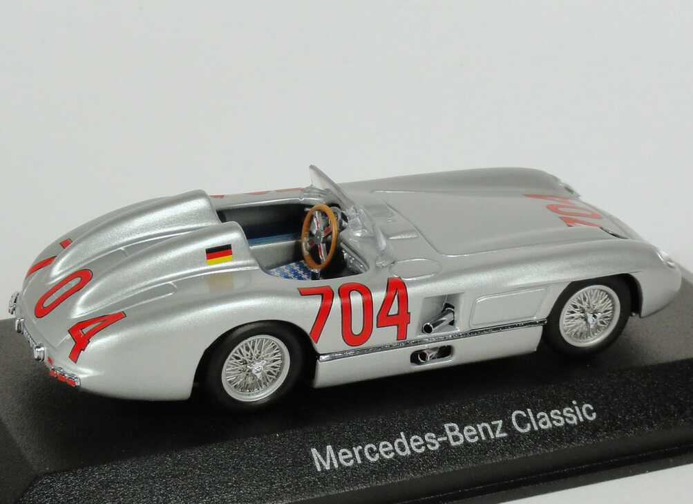 Foto 1:43 Mercedes-Benz 300 SLR Mille Miglia 1955 Nr.704, Herrmann / Eger Werbemodell Minichamps B66040577