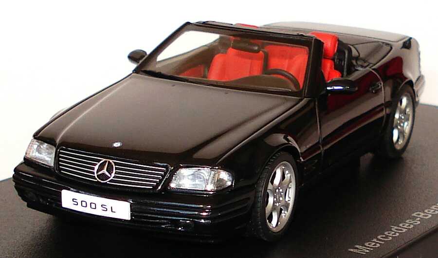 Foto 1:43 Mercedes-Benz 500SL (R129, Modell 98) schwarz-met. Final Edition Werbemodell AUTOart B66040579