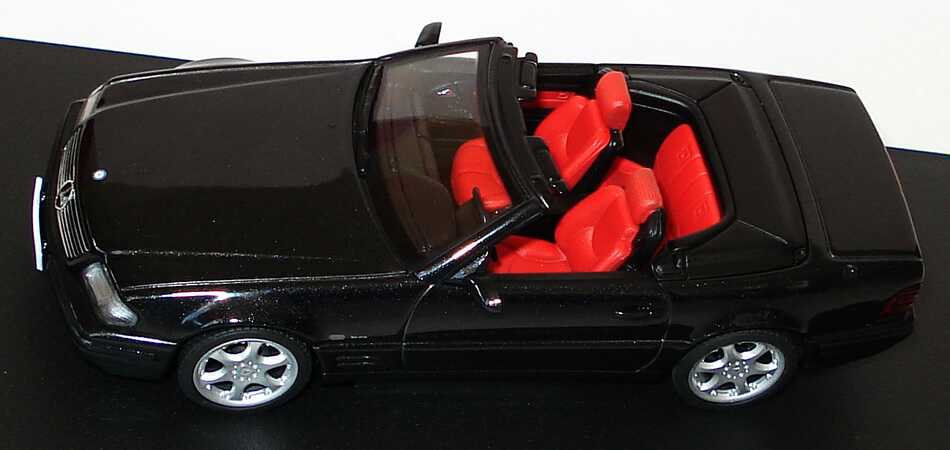 Foto 1:43 Mercedes-Benz 500SL (R129, Modell 98) schwarz-met. Final Edition Werbemodell AUTOart B66040579
